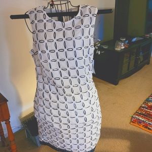 Navy and White Dress